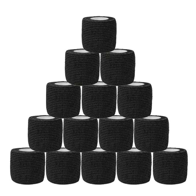 1/3/6/20PCS Black Self Adhesive Bandages Cohesive Elasticity Breathable Waterproof Bandages Sports Tape Wrist Ankle First Aid