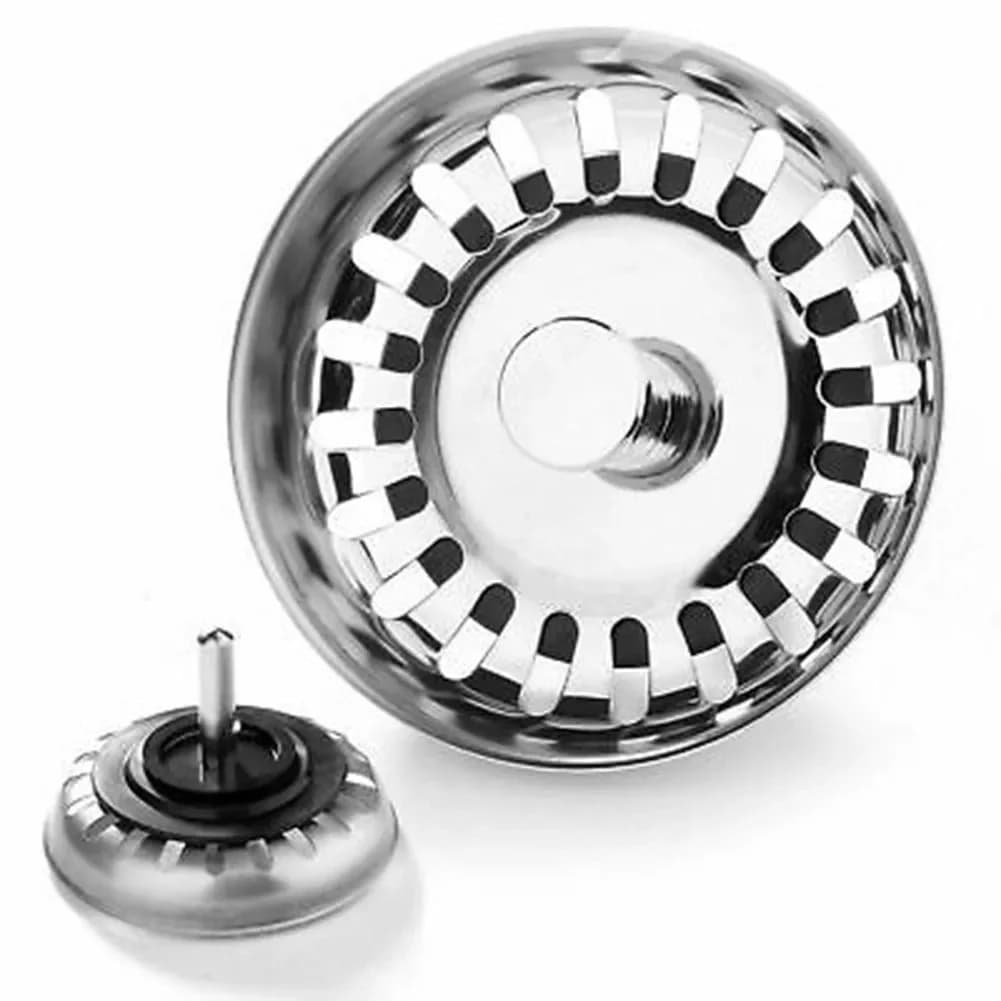 1PC Premium Kitchen Sink Strainer Replacement Waste Plug Basin Drain Filter Steel For Bathroom Sinks And Basins
