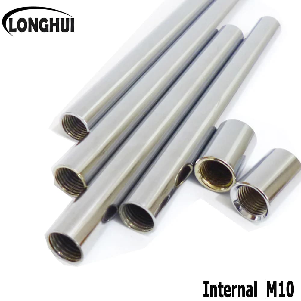 M10 inner female thread both ends have inner thread 10mm hollow rod table lamp photography lamp straight tube connecting rod