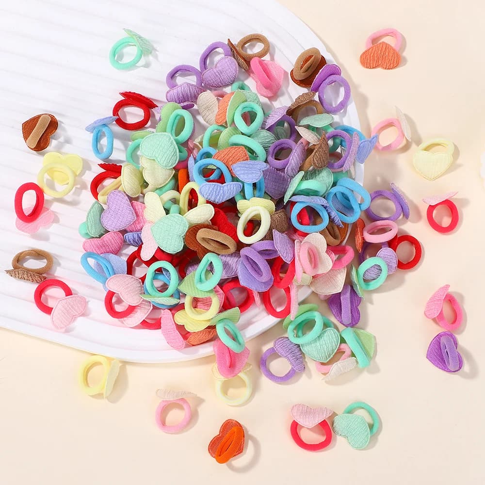 20pcs/lot Kids Elastic Hair Bands Girls Rubber Band For Children Sweets Scrunchie Hair Ties Cute Baby Hair Accessories
