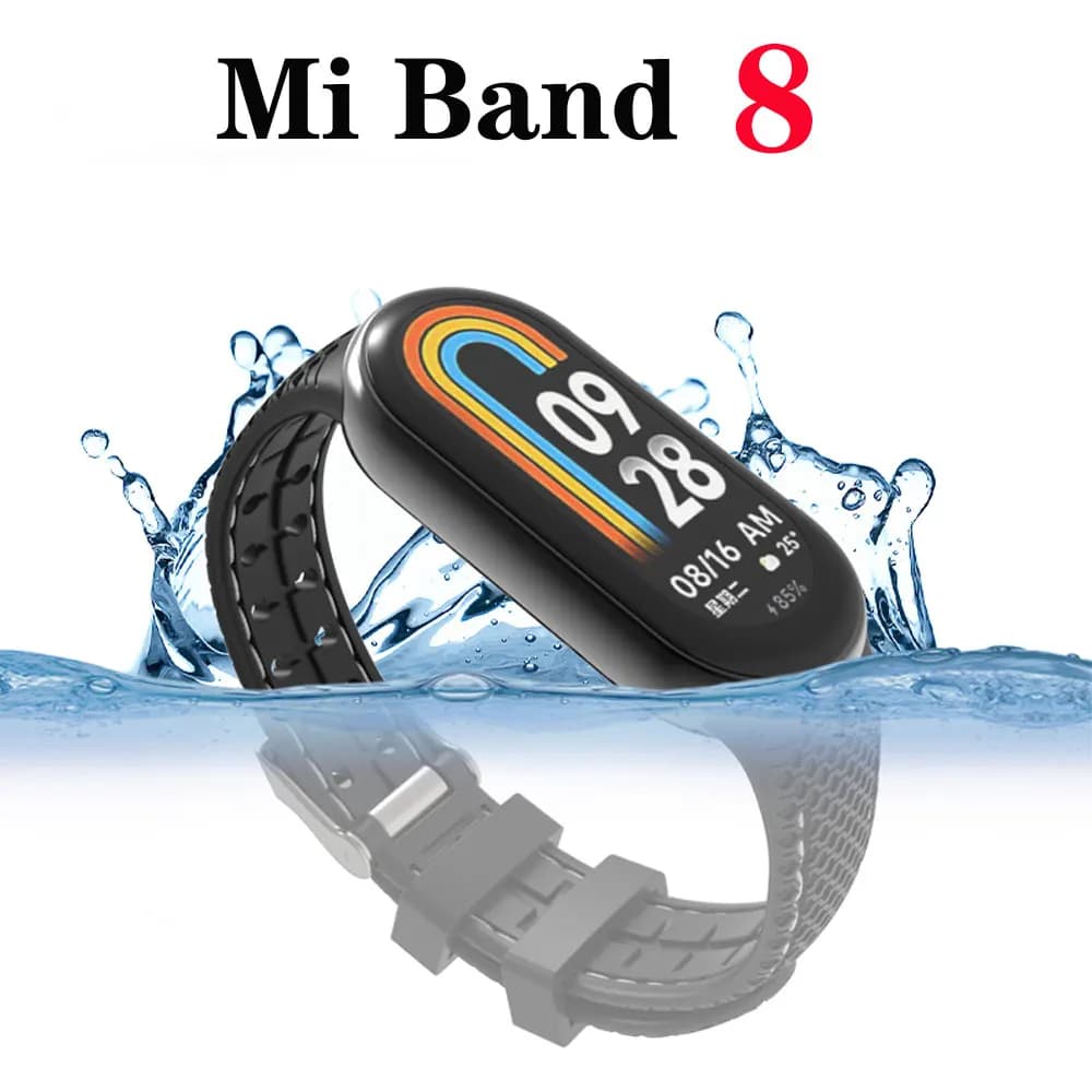 Silicone Strap For Mi Band 8 Bracelet Rubber Watchband Replacement Smartwatch Wrist Bracelet Correas For Xiaomi Mi Band 8 Strap