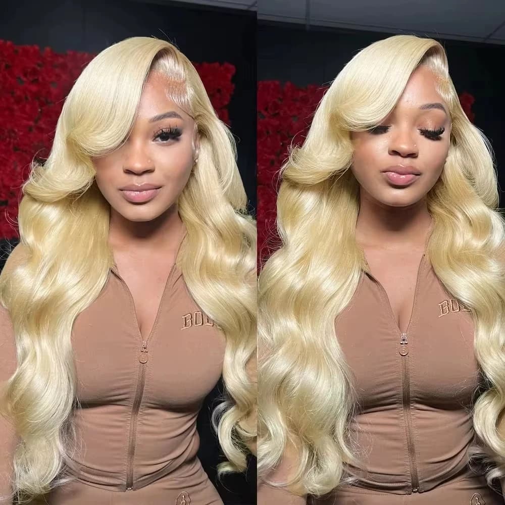 30 36 Inch 250% Density 613 Human Hair Wig 13x6 Hd Lace Frontal Wig Body Wave Lace Front Wig Honey Blonde Human hair For Women