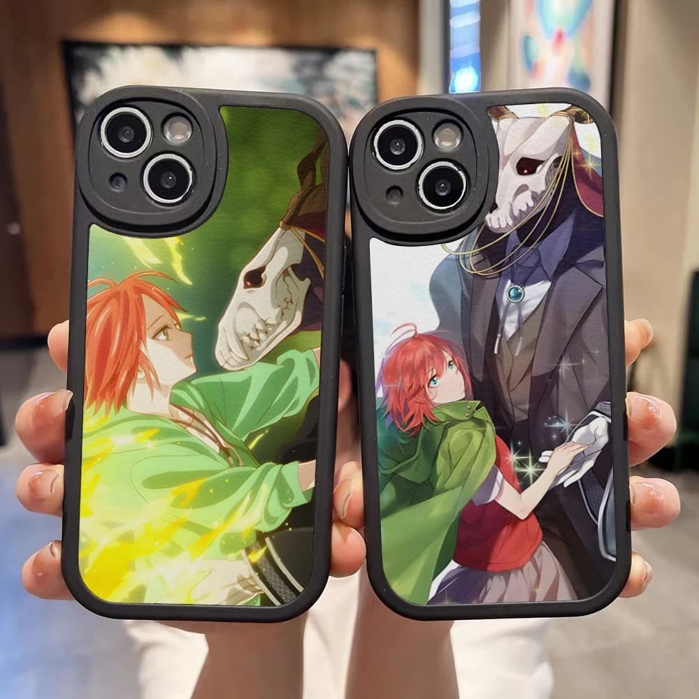 Ancient Magus Bride Phone Case For Iphone 15 Pro Max 14 Plus 11 13 Pro 12 X Xr Xs 7 8 Puls Se Lambskin Silicone Soft Cover
