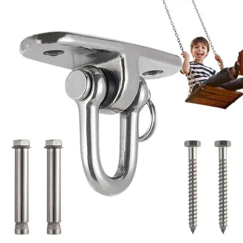 304 Stainless Steel Swing Brackets 360 Rotating Hammock Hanging Eye Plate For Swing Strength Training Boat Buckle Hardware Hook