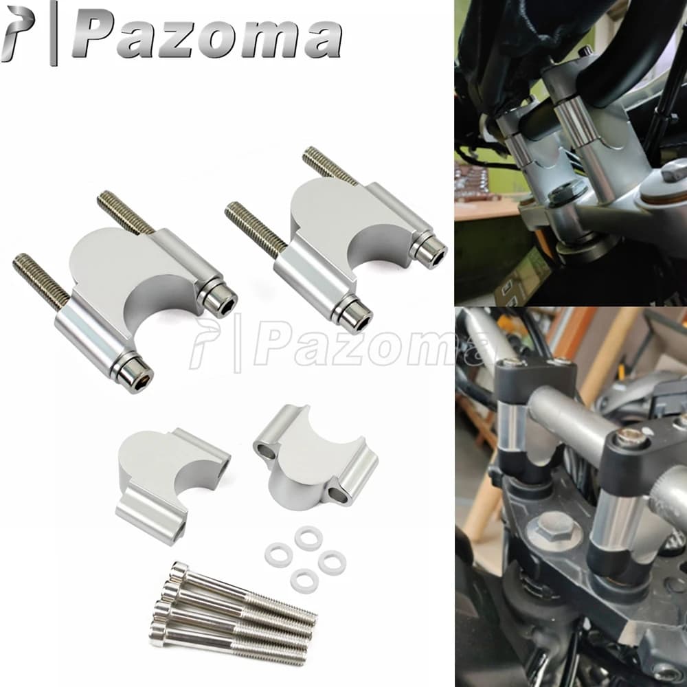 Street Motorcycle ATV 30mm Rise Handlebar Riser Off Road Handle Bar Riser 22mm 28mm 7/8" 1-1/8" For Kawasaki Honda Yamaha Suzuki