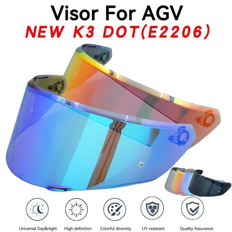 Helmet Visor for NEW AGV K3 DOT(E2206) K3 2023 2024 Motorcycle Helmet Lens Windshield Shield Goggles Screen Mica Accessories