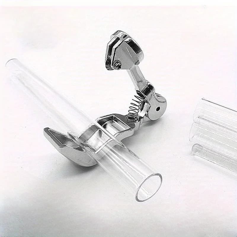 Precision Mini Glass Tubing Cutter - Easy-To-Use, Durable Tool For Cutting Beer & Wine Bottles, Scientific Pipes - Silvery