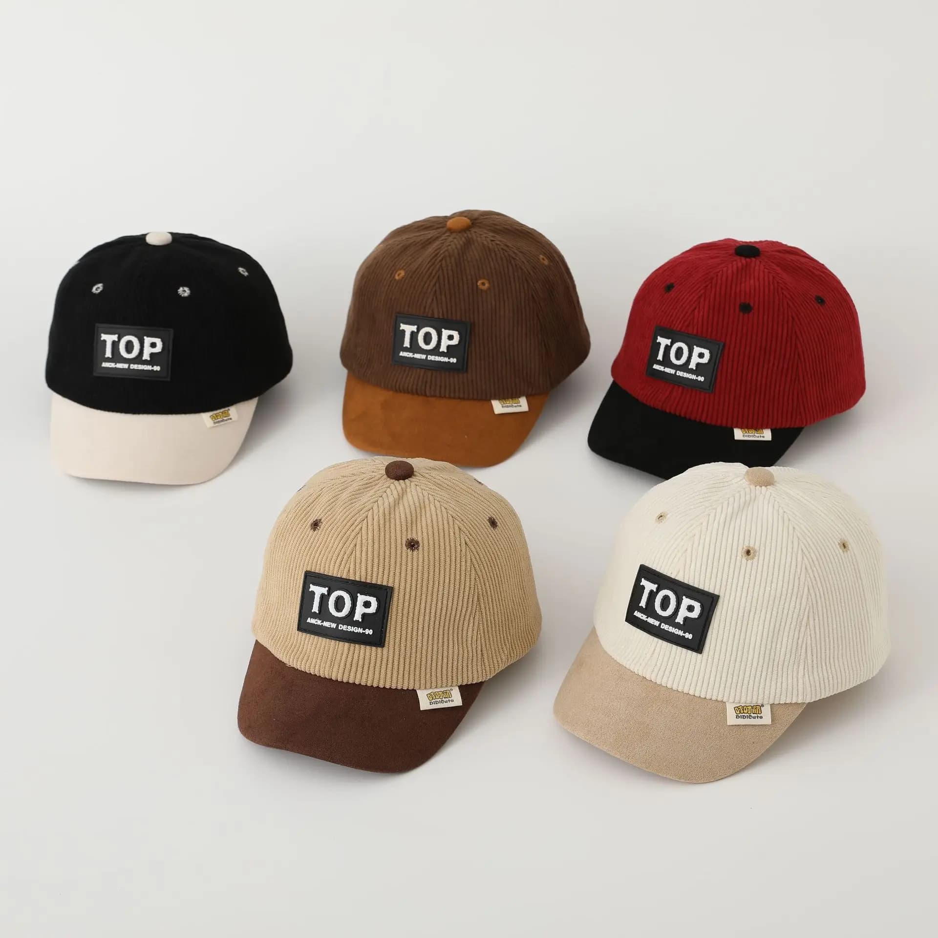 Autumn Letter Baby Baseball Hat Korean Soft-brim Toddler Peaked Cap Outdoor Sunscreen Kids Boy Girl Sun Hats