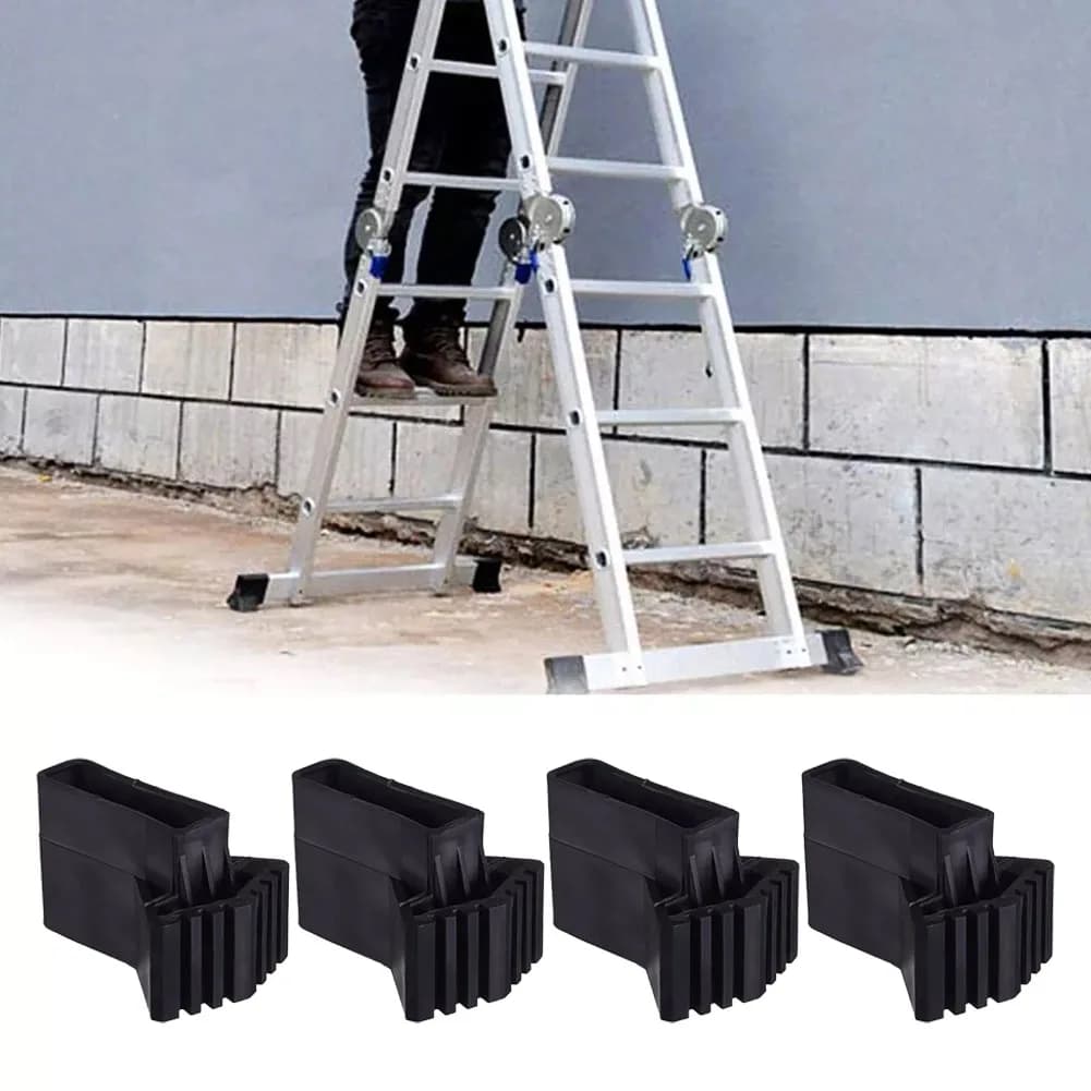 4Pcs Non-slip Ladder Feet Rubber Pads Foot Covers Furniture Mat Leg Chair Replacement Protectors Cover Ladder Foot Pad