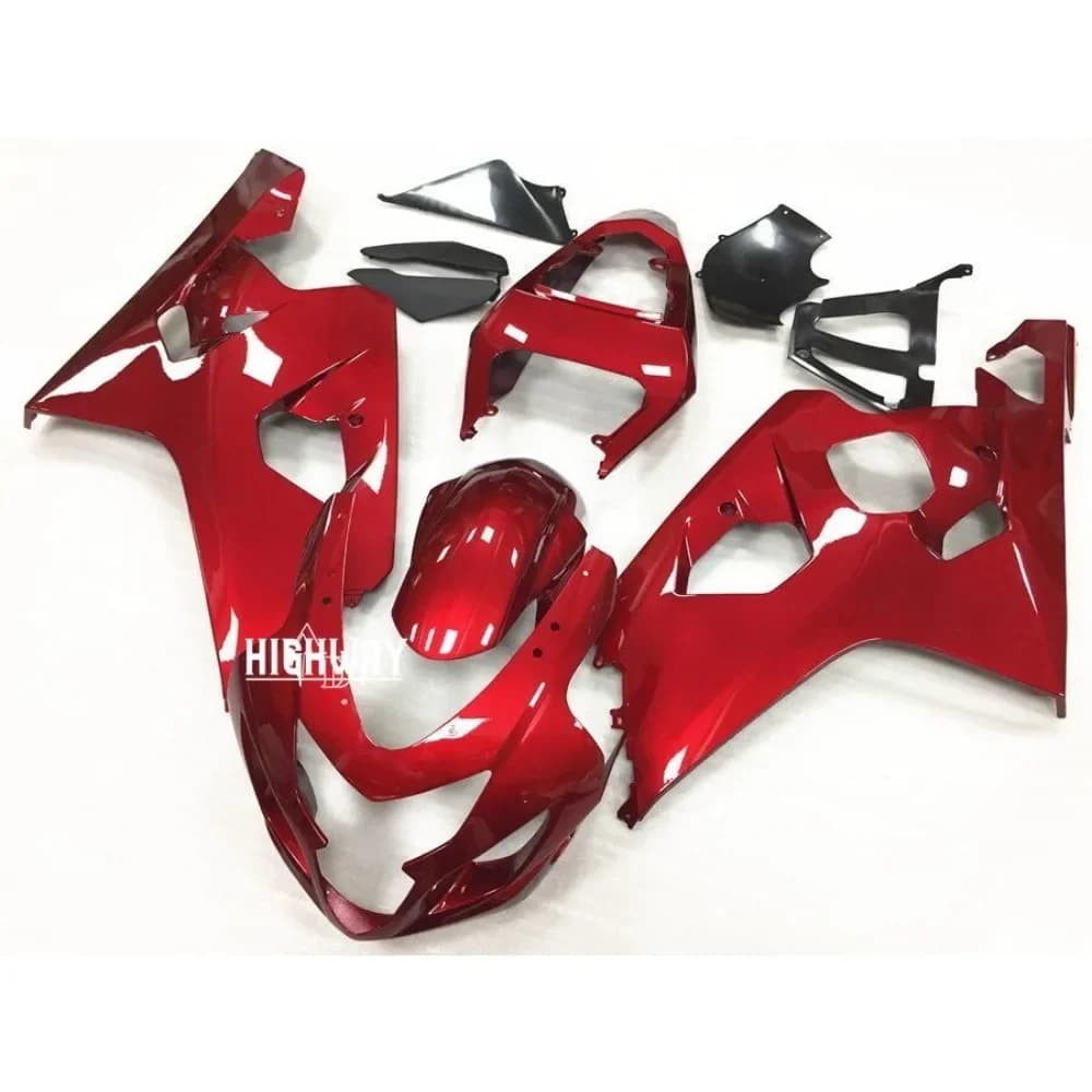 For SUZUKI GSXR600 GSXR750 K4 2004 2005  Red Black ABS Plastic Injection Set Body Kit Motorcycle Exterior Accessories Trim Tuing