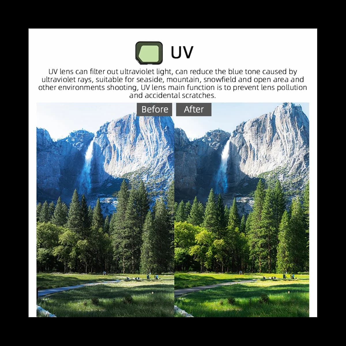 BRDRC Drone Lens Filter for DJI MAVIC3 Classic Filters Mix Set Camera Lens Sunhood Protector Accessories,G