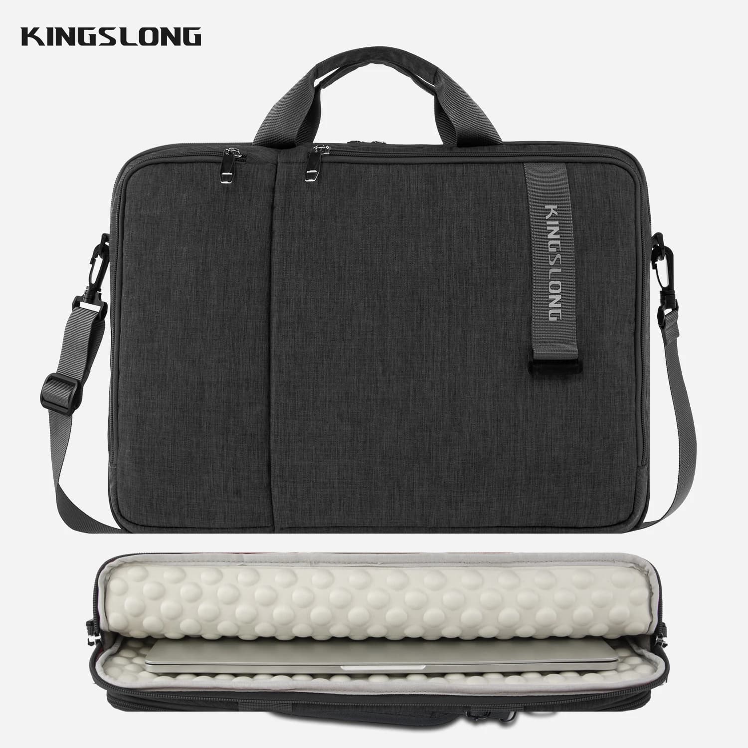 KINGSLONG Laptop Bag Soft Sponge Ball Anti-static Business Shoulder Messenger Bags Unisex for MacBook 15.6 inch 17 inch