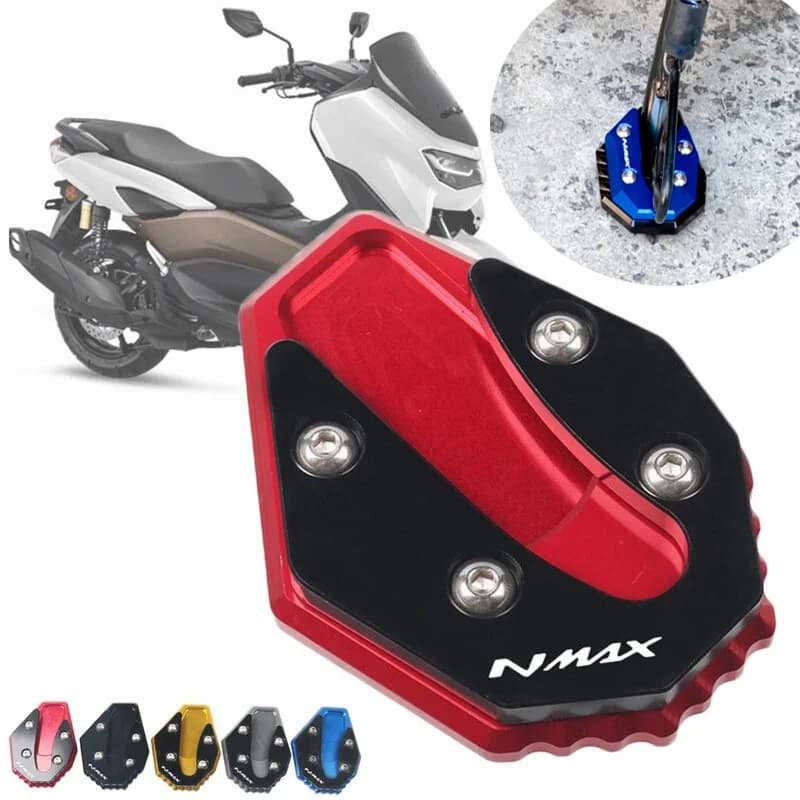 Motorcycle CNC Kickstand Sidestand Stand Extension Enlarger Pad For NMAX155 NMAX125 NMAX 155 NMAX 125 2020-2023
