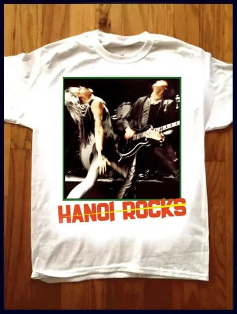 HANOI ROCKS Custom Printed T-SHIRT Glam Rock 80s Heavy Metal