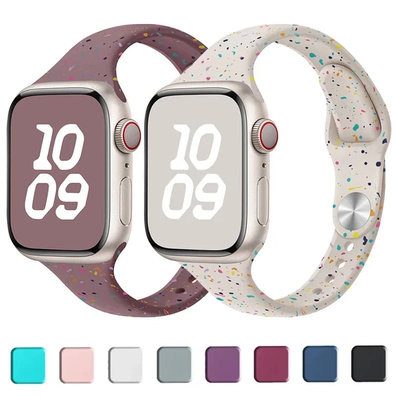 Slim Silicone strap for Apple watch ultra 44mm band 41mm 45mm correa 38mm 40mm 49mm Sports bracelet iWatch serie 8 7 6 5 se 4 3