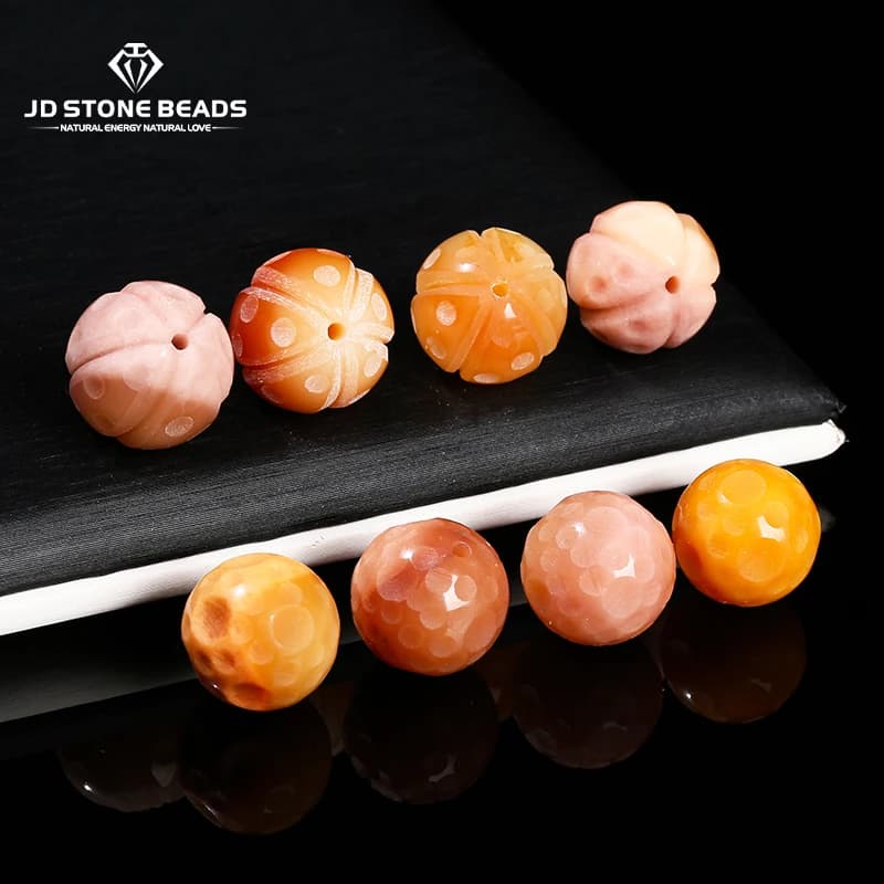 1 Pc Natural Burmese Yellow Jade Carved Meteorite Beads With Hole Pendant For Jewelry Making Diy Necklace Bracelet Accessory