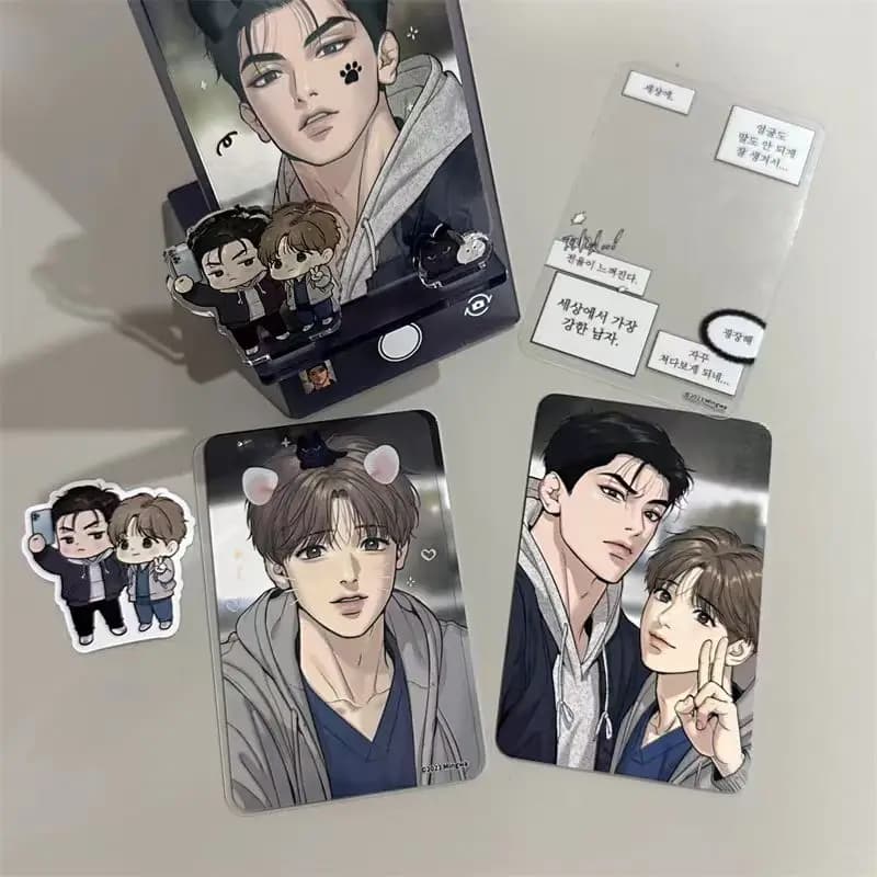7Pcs/Pack Korean Anime Figures Card Manga BL Manwha Jinx Yaoi Jaekyung Kim Dan PVC Cards For Fans Cosplay Birthday Gift