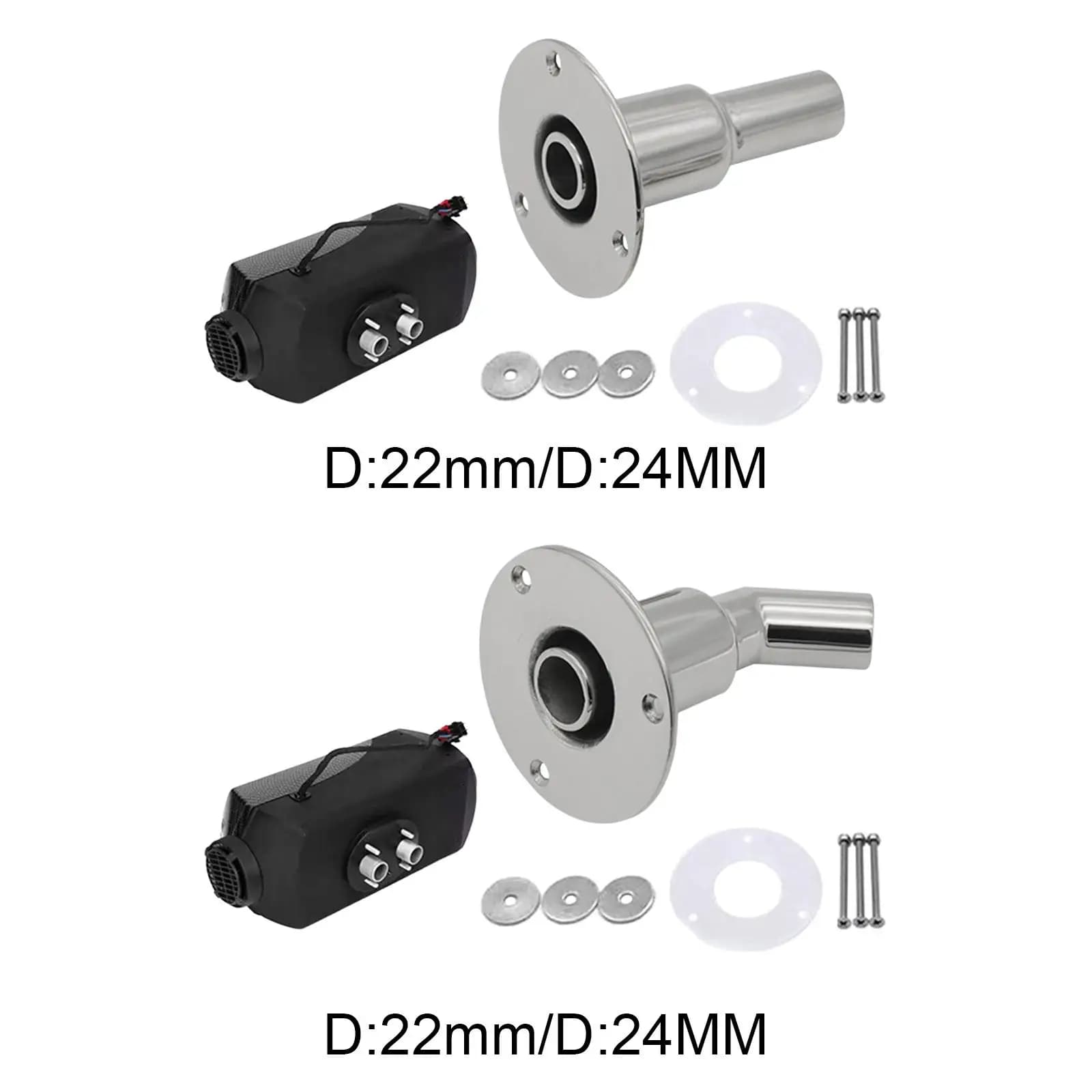 thru Hull Exhaust Skin Tube Pipe Socket for Parking Heaters Hose