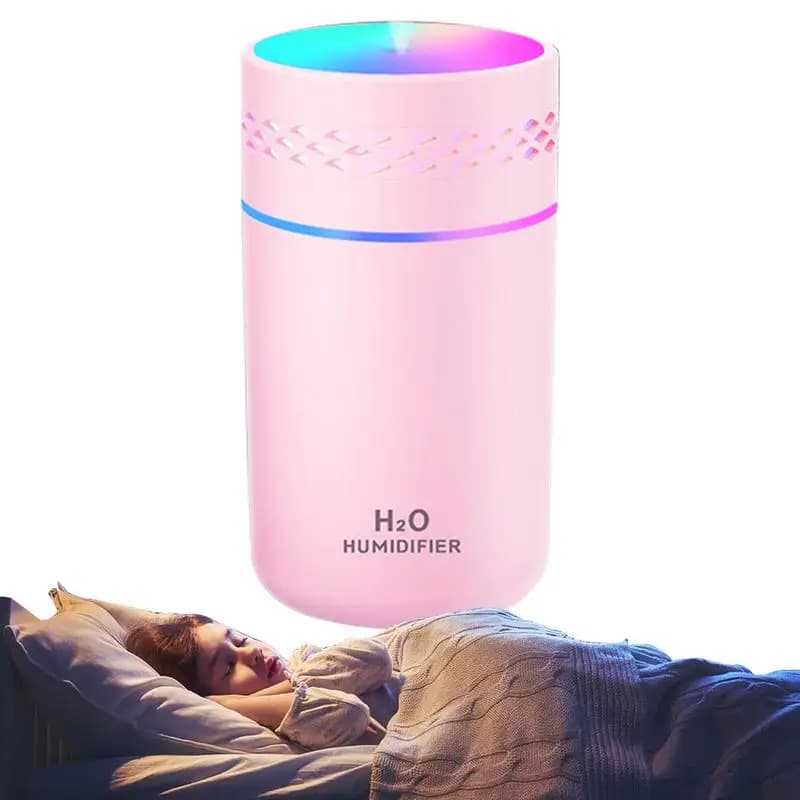 Travel Humidifier Mini Desk Humidifier Cool Mist Air Humidifier With Colorful Light Mini USB Humidifier Quiet For Car Plants