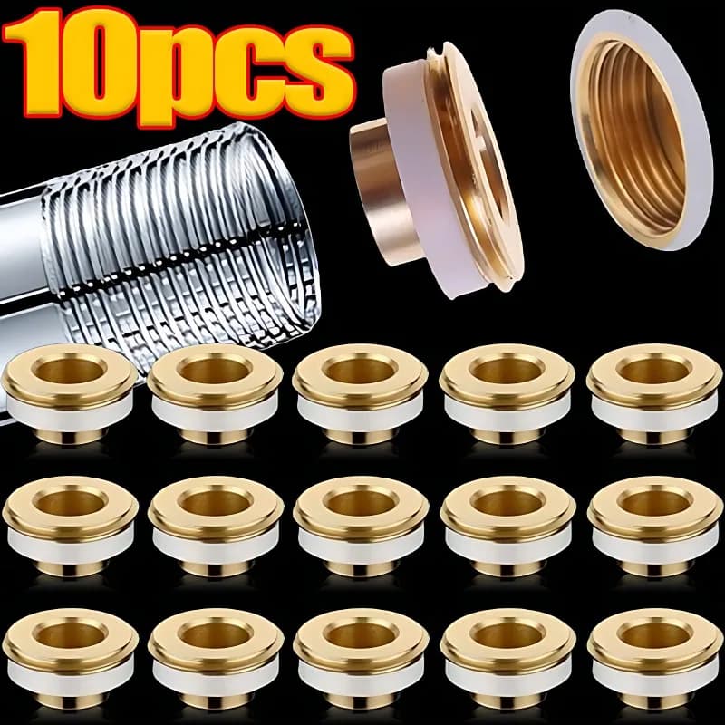 1-10PCS Faucet Brass Seal Washer Leak-proof Sealing Gaskets Free Tape Triangle Valve Prevent Dripping Sealed Ring Brass Washers