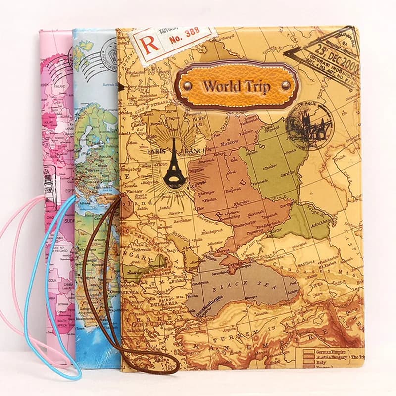 Creative PU Leather Passport Cover - Travel Wallet with ID/Address Holder, Portable Boarding Accessories for Men & Women