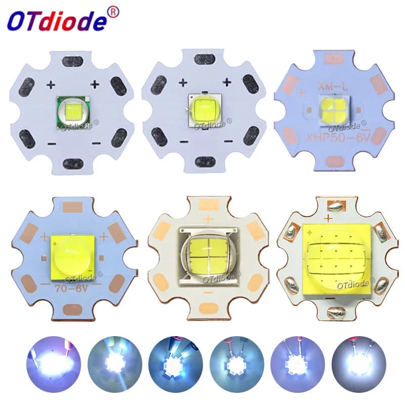 LED Beads 10W 18W 30W 36W 54W 72W Light DC3V/6V/24V XHP50/70 XHP90 XHP110 LED COB Flashlight Car Light Diving Light Source