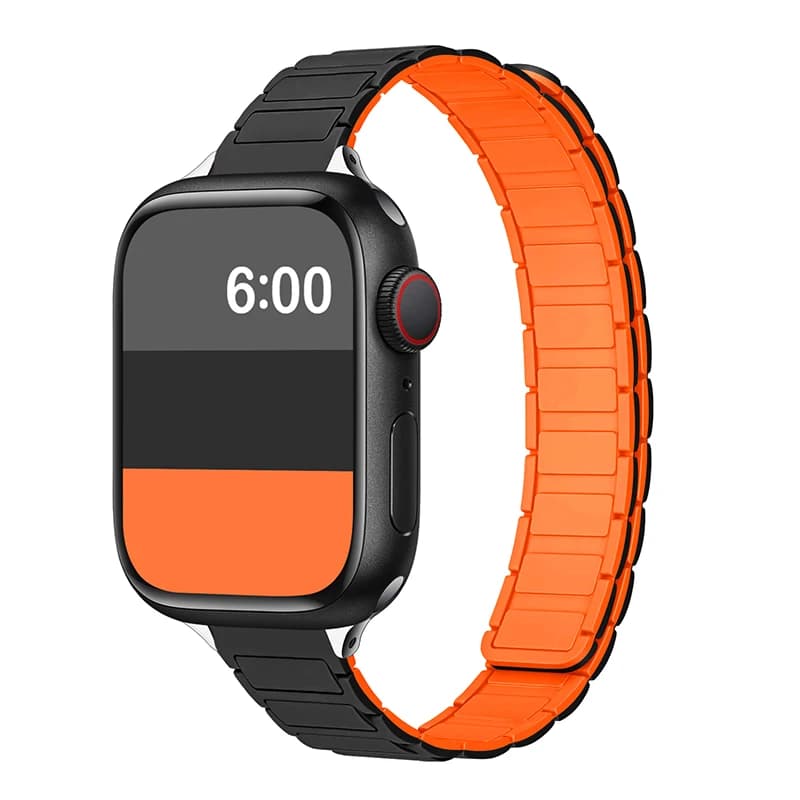 Women Slim Silicone Strap Magnetic Strap For Apple Watch S10 46/42mm 45mm 44 Slim Bands 38mm 40mm 41 Bracelet iWatch SE 9 8 7 6