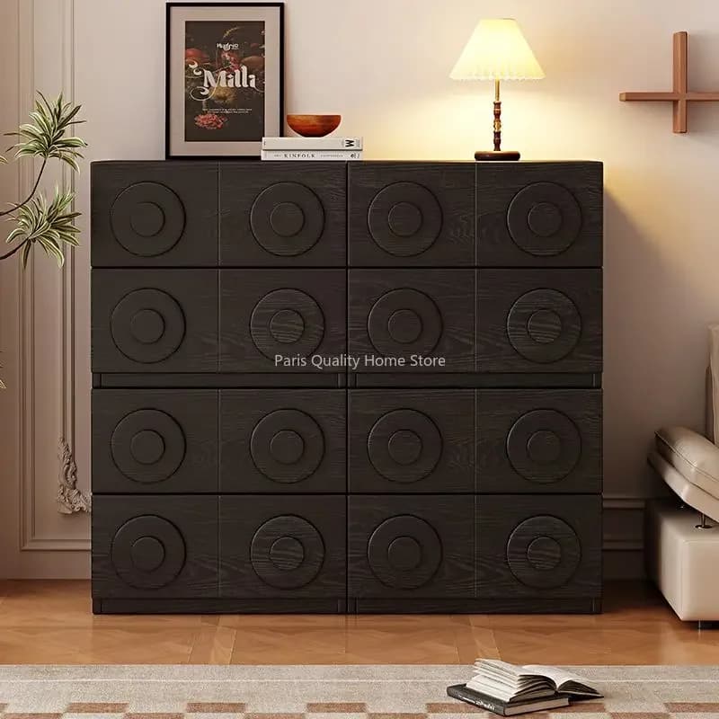 Ancient Style Solid Wood TV Cabinet Small Apartment Storage Cabinet Retro Living Room Combination Carmen Cabinet