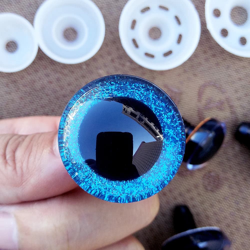 20pcs 3D Plastic Safety Eyes For Crochet Toys Glitter Amigurumi Plush Dolls Making Eyes Mix Animal 10/12/14/16/18/20/25/30/35mm
