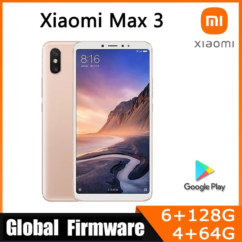 Smartphone Xiaomi Mi Max 3 Global firmware Snapdragon636 Back Fingerprint 6.9 inch 12MP Bluetooth 5.0 Android Smartphone