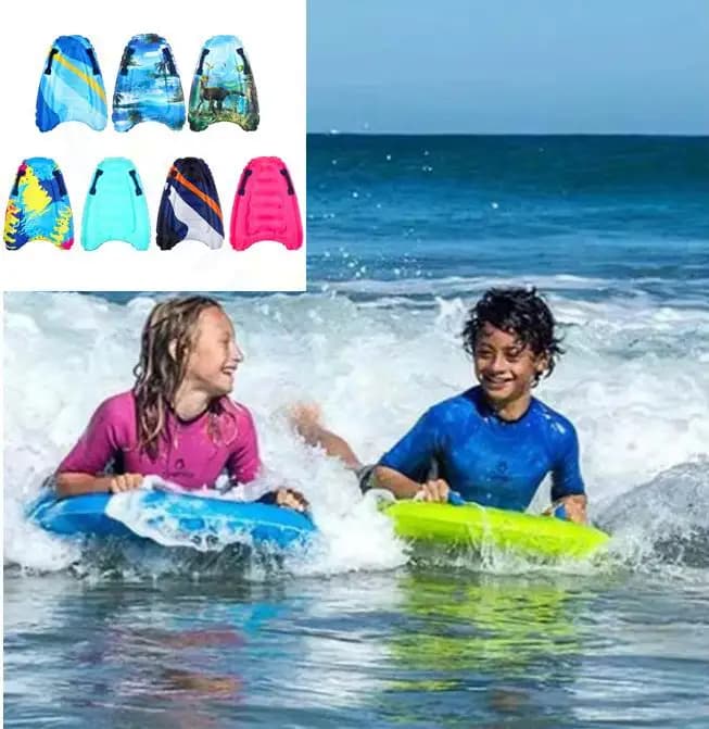 Children Inflatable Surfboard Portable Bodyboard with Handles kids Swimming Pool Beach Surfboards Swimming Floating Mat Device