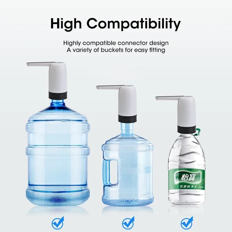 Water Bottle Pump Water Dispenser USB Charging Automatic Water Bottle Pump  Water Pump One Button Switch Of Water Dispenser