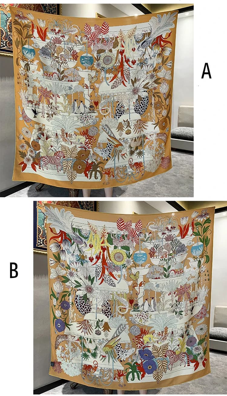 Double Sided Print Luxury Cashmere Scarf Women Designers Rolled Edges Pashmina Poncho Wool Silk Scarves Wraps Large Bandanas