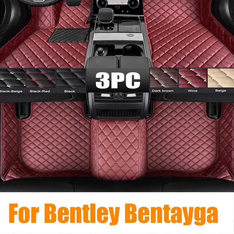Car Floor Mats For Bentley Bentayga Four Seats 2016 2017 Custom Auto Foot Pads Automobile Carpet Cover Interior automotive trim