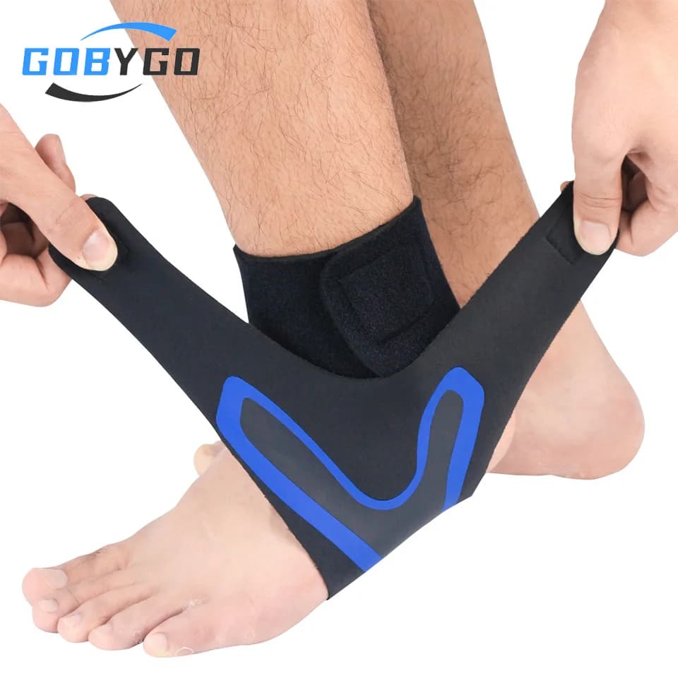 GOBYGO 1Pcs Fitness Sports Ankle Protectors Pressurized Anti-sprain Breathable Ankle Socks Gym Outdoor Basketball Soccer Hiking