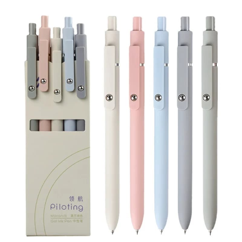 10/6/5/1PC Zennyth Morandi Box Vintage Press Neutral Pen 0.5MM Nib Sign Pens Student Examination School Office Pen Stationery