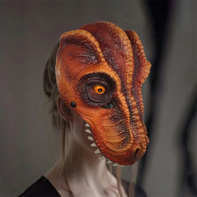 Horror Masks 3D Role Playing Halloween Scary Mask Cosplay Props Decoration Dinosaur Carnival Tyrannosaurus ​Party Decor