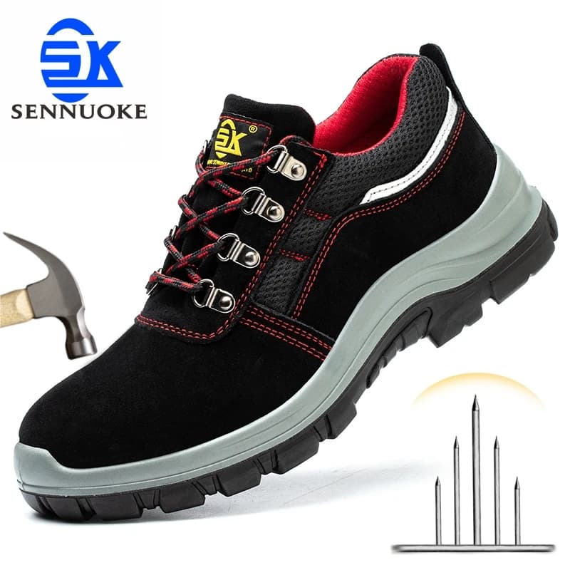 Safety Shoes Men for Work Lightweight Sport Sneakers Steel Toes  Industria Protection for The Feet Original