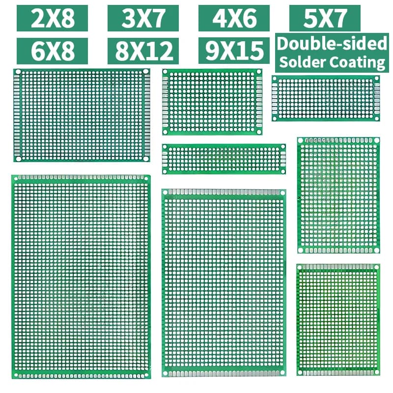 2x8cm 7x9 6x8 5x7 4x6 3x7 Double Side Prototype Diy Universal Printed Circuit PCB Board Protoboard For Arduino 4*6 6*8 5*7 3*7cm