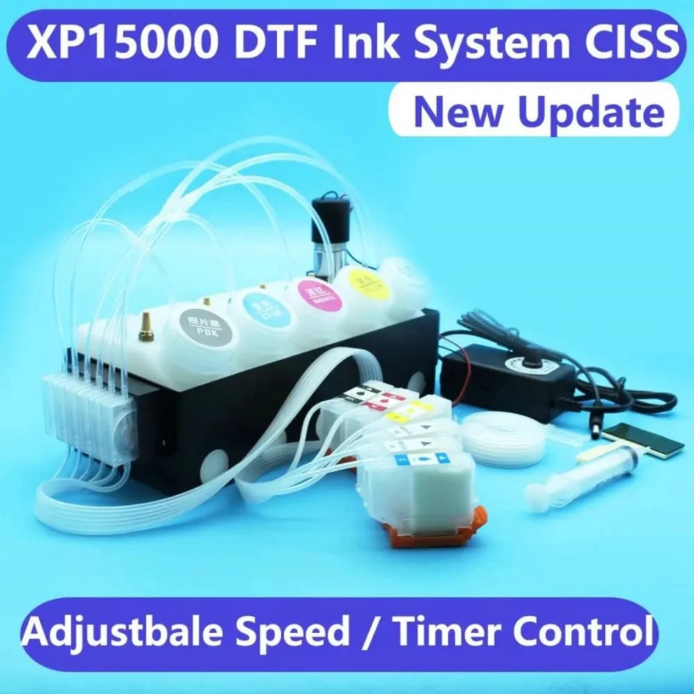 Printer XP15000 DTF Ink System CISS Kit For Epson XP-15000 XP15000 White Ink Tank Stirrer Mixer Timer Continuous Ink System Ifew