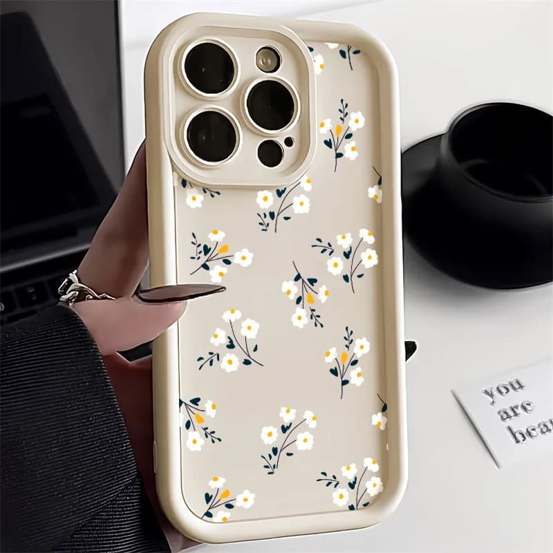 Case For iPhone 14 Pro Cases Fashion Flower Cover iPhone 16 13 15 11 14 Pro Max 16 15 14 Plus X XS Max iphone16 Soft Back Funda