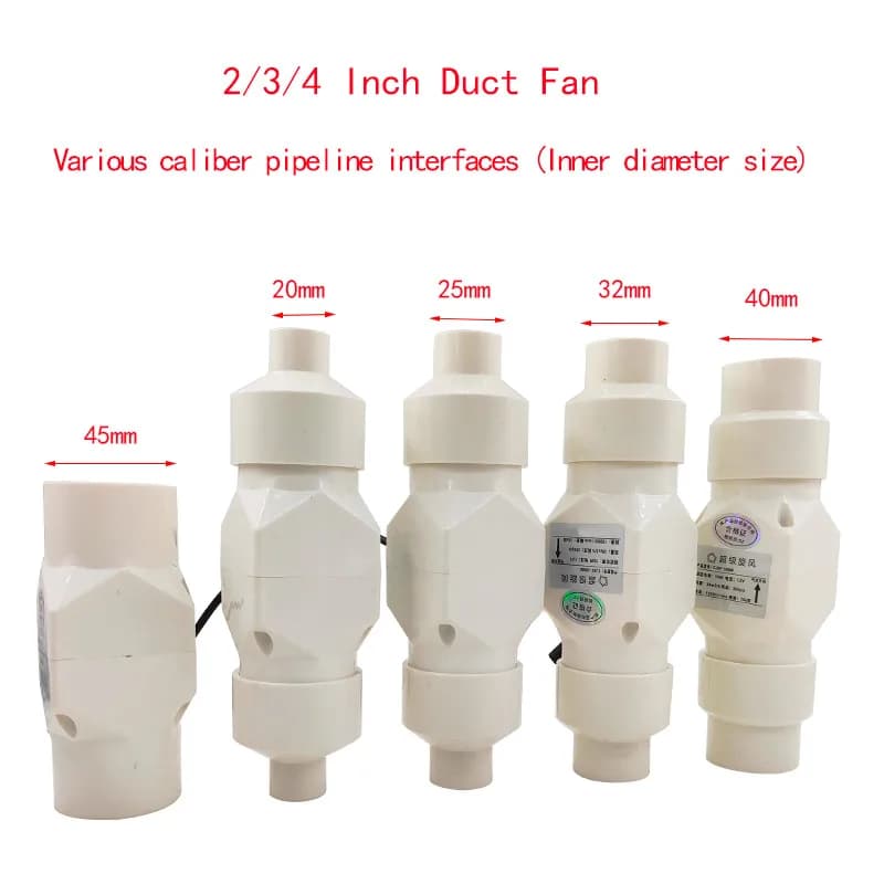 Ventilador de escape de Velocidad ajustable bathroom duct, Smoke moxibustion  12V, Cocina, Inodoro 20mm 25mm 32mm 40mm 50mm