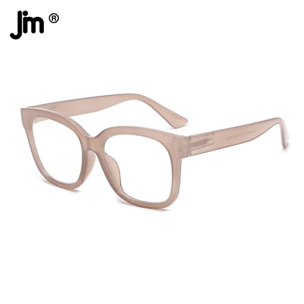 JM Anti Blue Light Square Reading Glasses Women Spring Hinge Presbyopic Glasses Diopters 1 1.5 2 2.5 3 3.5 4.0