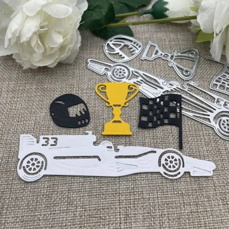 Racing car Metal Cutting Dies Stencils For DIY Scrapbooking Decorative Handcraft Die Cutting Template Mold