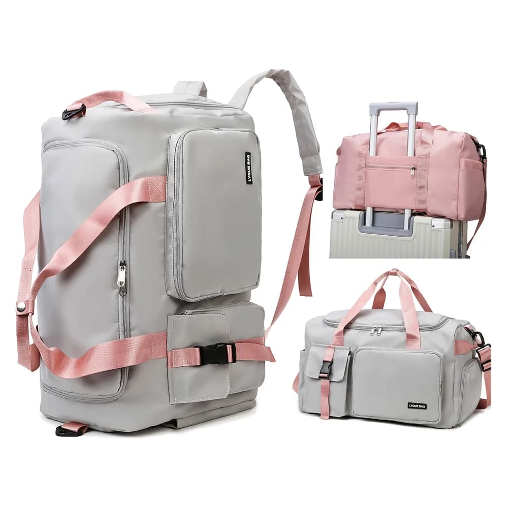 Multifunction Large Sports Gym Handbag Women Fitness Shoulder Bag Female Luggage Travel Pack Bags With Shoes Storage Wet Pocket