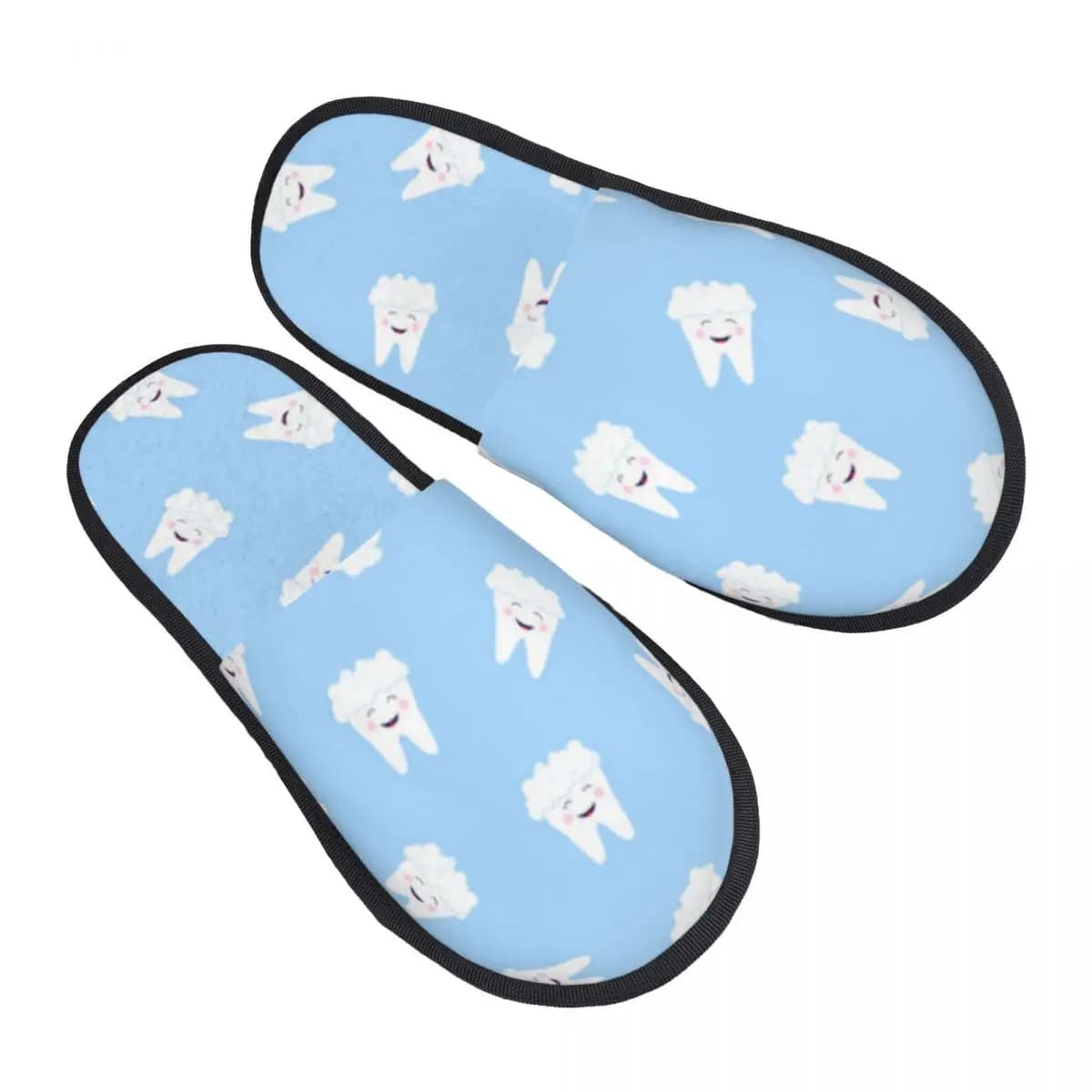 Home Slippers Indoor Bedroom Slipper Cute Tooth Takes Shower Flip Flops Autumn Winter Furry Plush Shoes