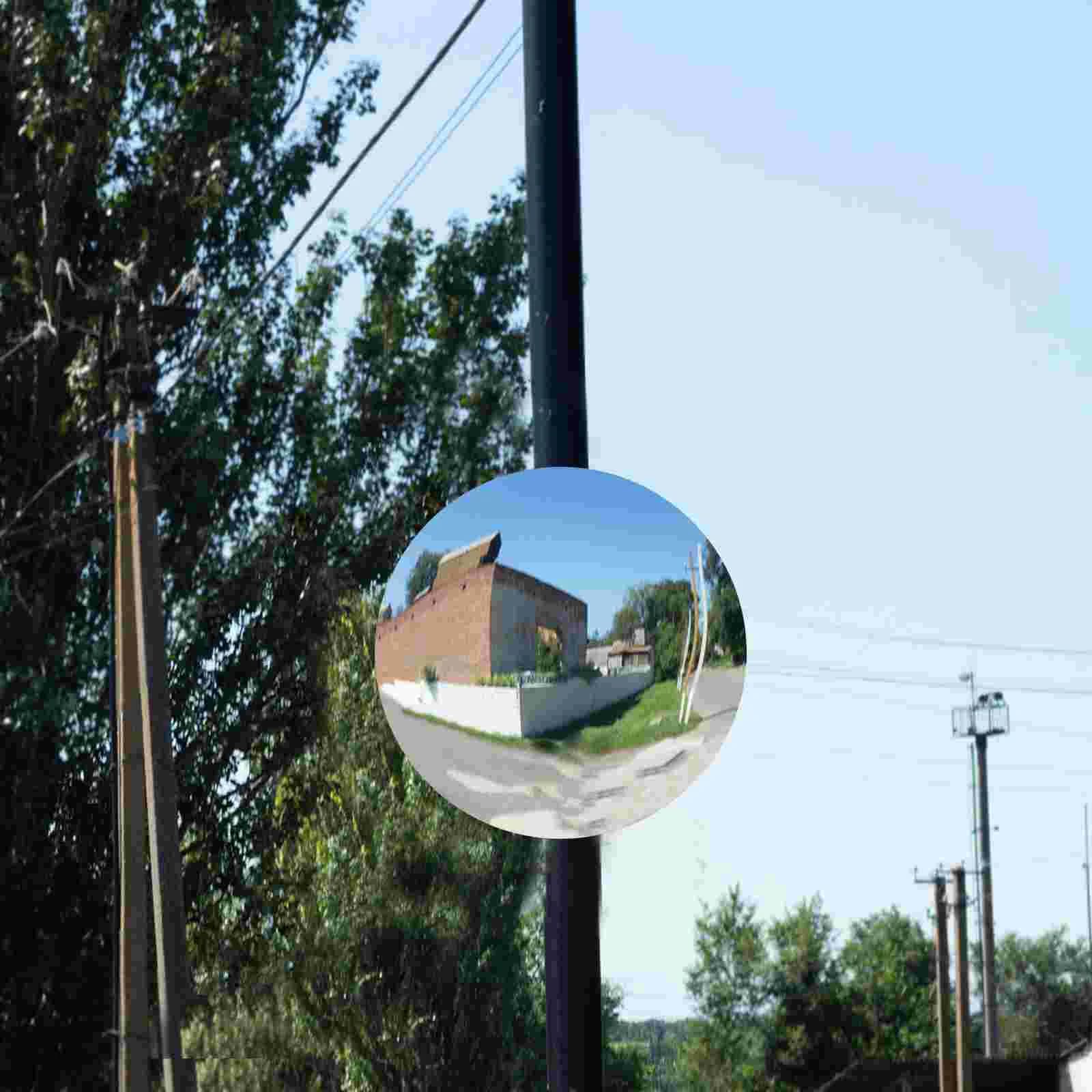 Wide Angle Safety Mirror Lightweight Convex Mirror Traffic Corner Mirror Reflective Material Roadway Safety Plastic Security