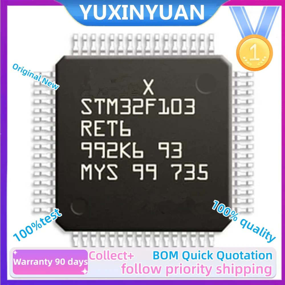 1PCS/LOT /LOT and new Original STM32F103RET6  32F103RET6  QFP64 YUXINYUAN IC in Stock100%Test