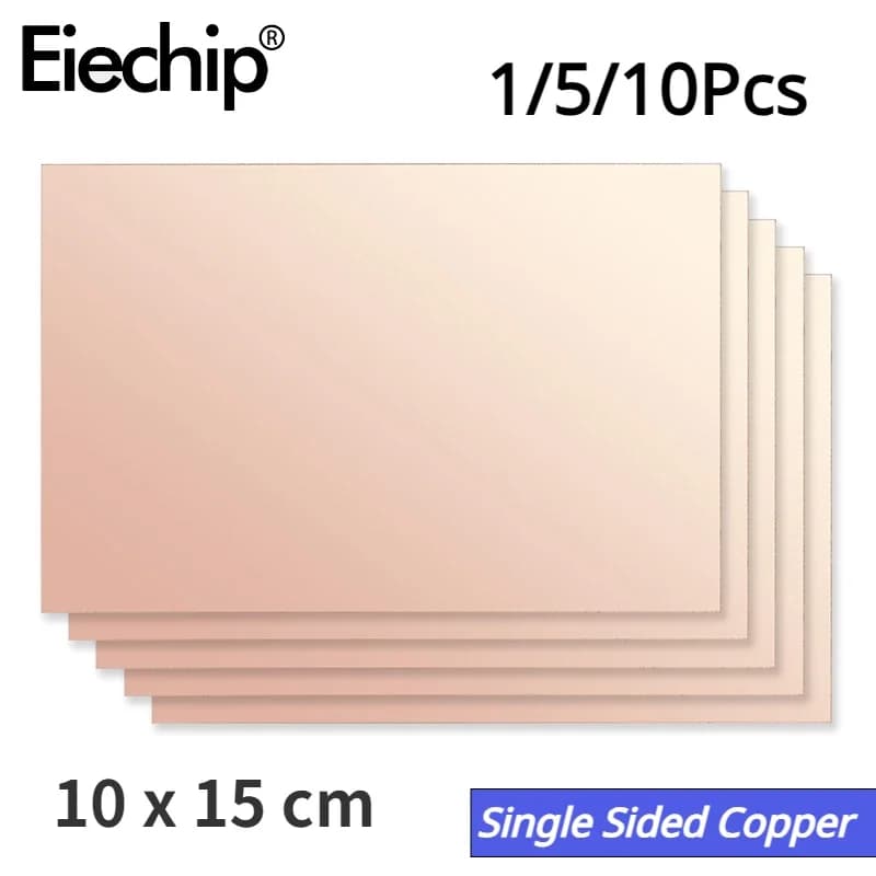 1/5/10Pcs Single Sided Copper Clad Laminate PCB 10x15cm Copper Plated Universal Circuit Prototype Board for Etching DIY Pcbs Kit