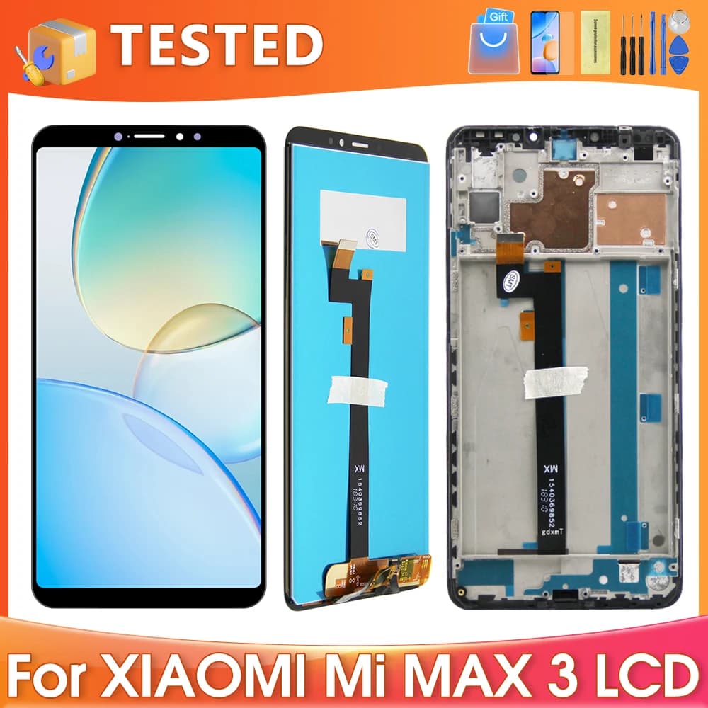 6.9''For Xiaomi Mi Max 3 For Mi Max3 M1804E4A LCD Display Touch Screen Digitizer Assembly Replacement